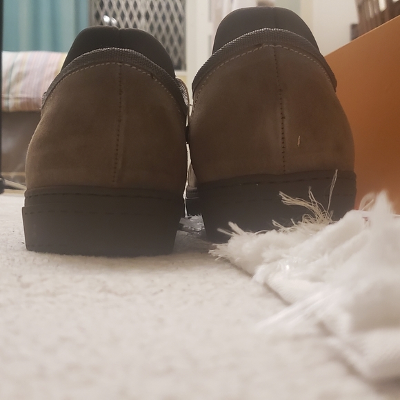 NEW CafeNoir Khaki Low Top Sneakers size 9 - Picture 6 of 8